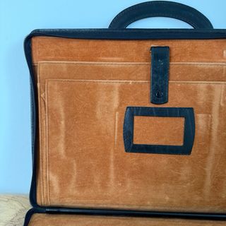 Maletín Portadocumentos piel vintage negro