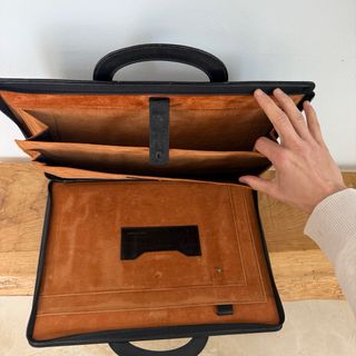 Maletín Portadocumentos piel vintage negro