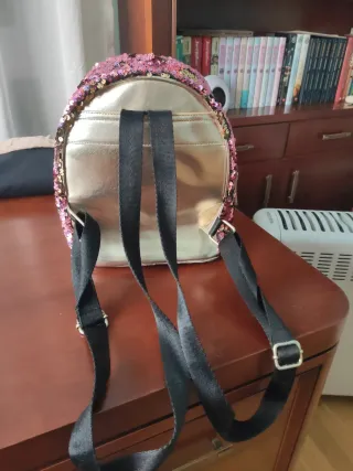 Mochila lentejuelas reversibles rosa