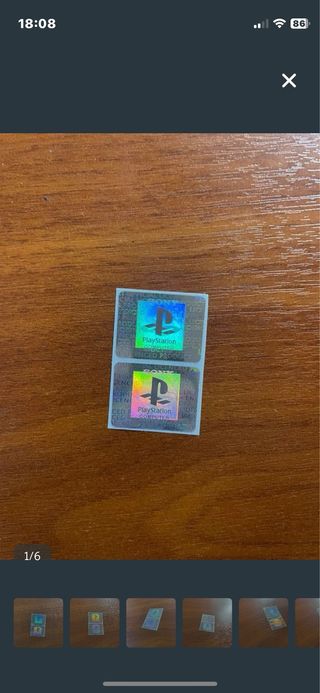 2 x Sellos Holográficos PS1 PlayStation