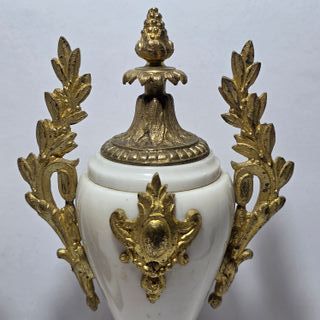 Coppia di Cossolette Marmo e Bronzo Fine XIX