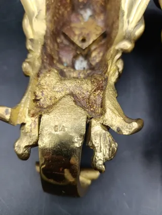 Colgadores Bronce Antiguos Pareja