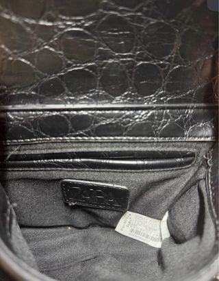 Bolso Zara Negro Cocodrilo