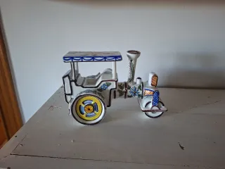 Figura cerámica tren decorativo
