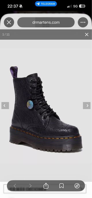 Botas Dr. Martens plataforma Miércoles T39