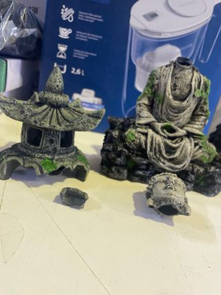 2 Figuras Buda y Pagoda Resina