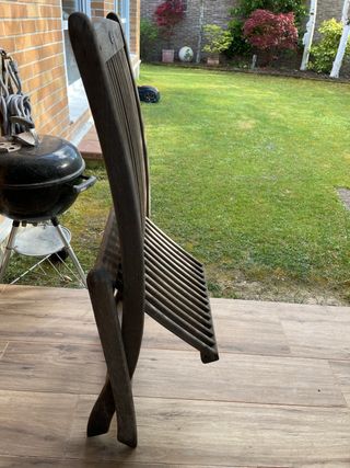 Silla de jardín de teca plegable