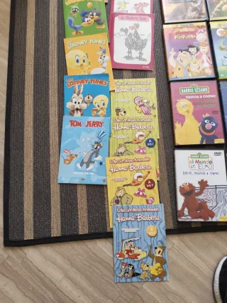 Lote de 65 DVD Looney Tunes, Disney, Barrio Sésamo