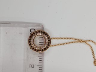 Cadena Oro 18K con Colgante Círculo de diamantes