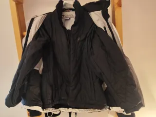 Abrigo Columbia Negro Gris Blanco
