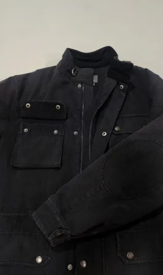 Chaqueta Zara Sport Negra Vintage Tejana