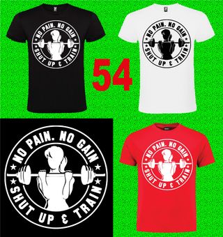 7 - GIMNASIO CAMISETA FRIKI MANCUERNAS TEXTALLA