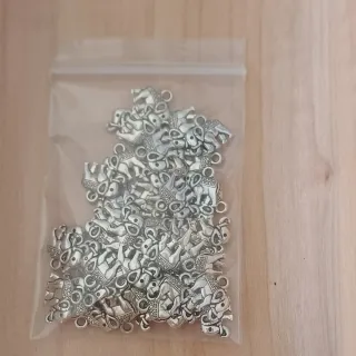 50 Charms de Elefante Plateado