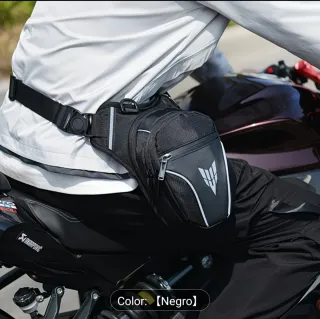 Riñonera pernera moto unisex negra