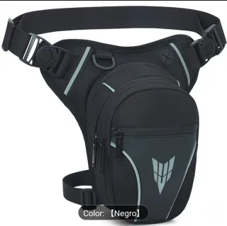 Riñonera pernera moto unisex negra