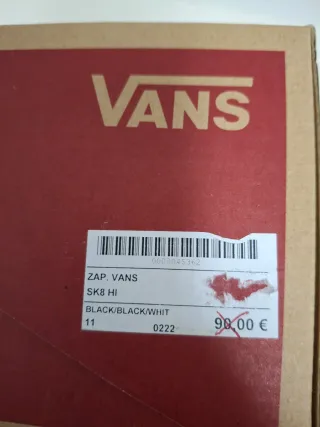 Zapatillas Vans Sk8-Hi Negras y Blancas
