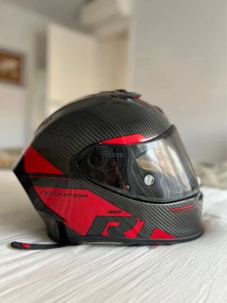 Casco Scorpion Carbono Deportivo Rojo/Negro
