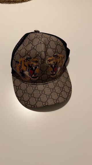 Gorro Gucci Beige y Marrón Monogram