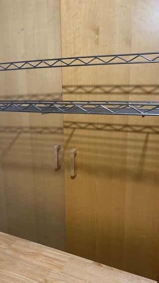 Estantería Cocina Metálica con Tabla Madera