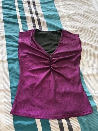 Camiseta Morada Brillante Sin Mangas