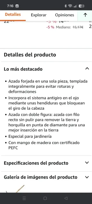 Azada Bellota con doble figura: Azada y horquilla