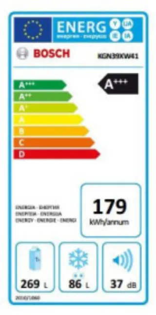 Frigorífico Bosch KGN39XW41 Blanco