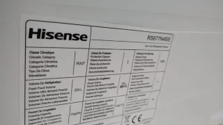 Nevera Hisense Inox Americana 180x191