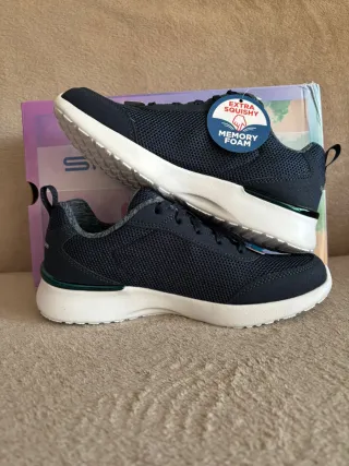 Zapatillas Skechers Mujer Azul/Blanco