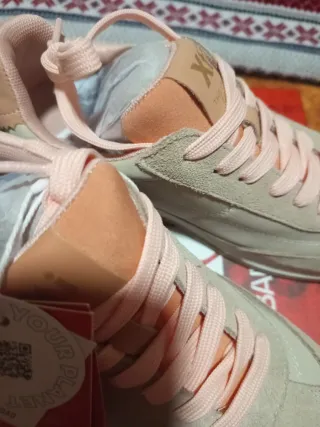 Deportivas Xti beige y rosa