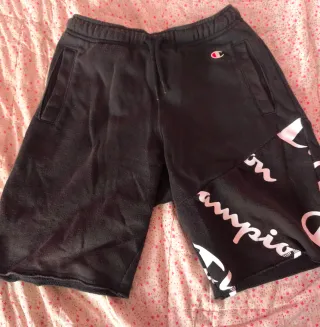 Pantalón corto Champion negro y blanco