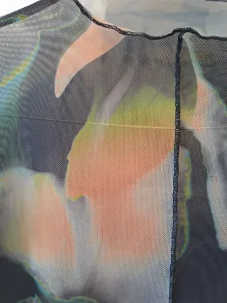 Camiseta transparente multicolor Zara L