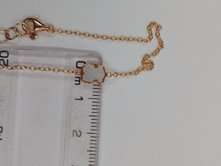 Pulsera Oro 18K Osito Blanco