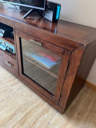 Mueble TV madera maciza