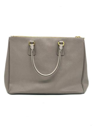 Bolso Tote Prada Cuero Saffiano Gris