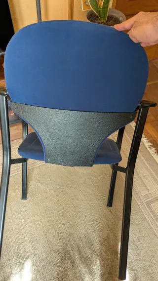 Sillas de oficina azules (2 unidades)