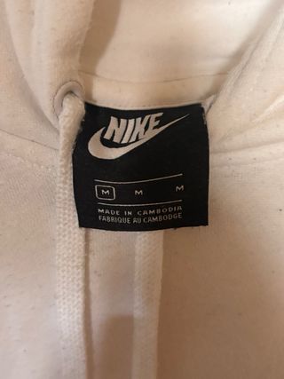 Sudadera Nike Blanca con Logo Swoosh