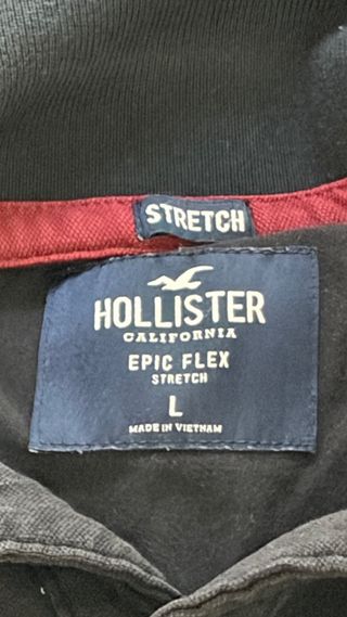 Polo Hollister negro Epic Flex Talla L