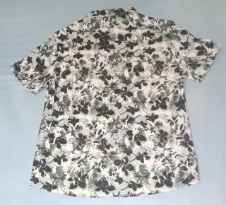Camisa estampada manga corta,  M, hombre