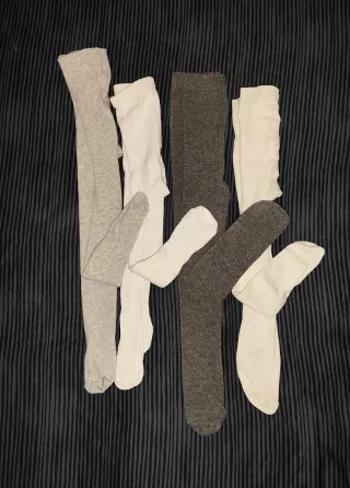 Lote 4 pantis bebé (gris, blanco)