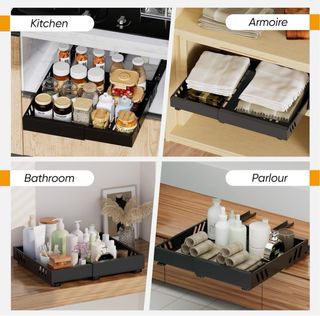 Cajones extraíbles y ajustables para cocina