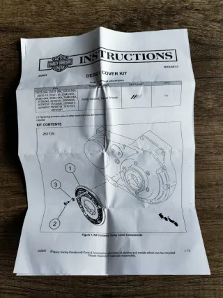 Tapa Derby Harley Davidson Willie G Skull Negra