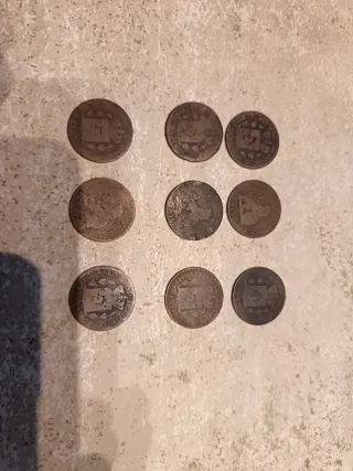 Monedas antiguas españolas (Perras Gordas)