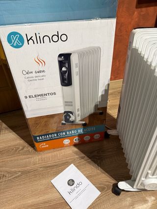 Calentador de aceite Klindo 2000W garantia 2027
