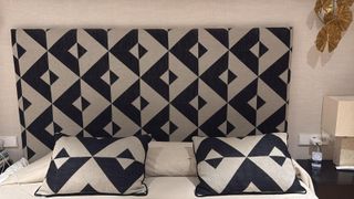 Cabecero de lino para cama de 180, regalo cojines