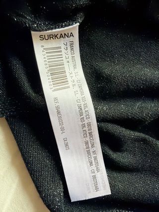 Jersey Surkana negro L brillos Merino