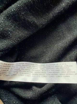 Jersey Surkana negro L brillos Merino