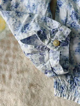 Blusa Massimo Dutti floreale blu T.11-12 anni