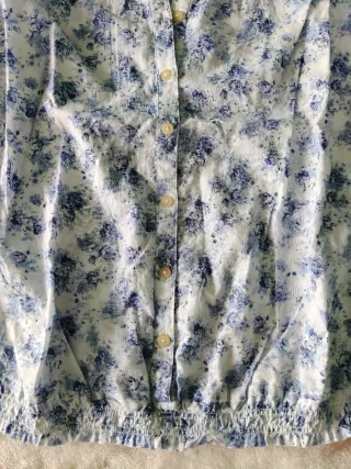 Blusa Massimo Dutti floreale blu T.11-12 anni