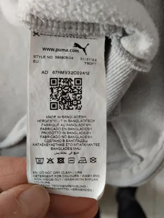 Felpa Puma con zip grigia