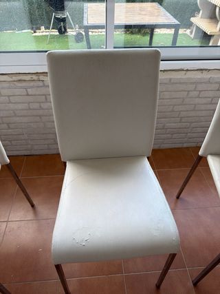 Confezione di 4 sedie da pranzo bianche